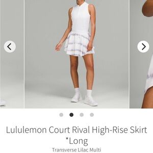 Lululemon court rival skirt